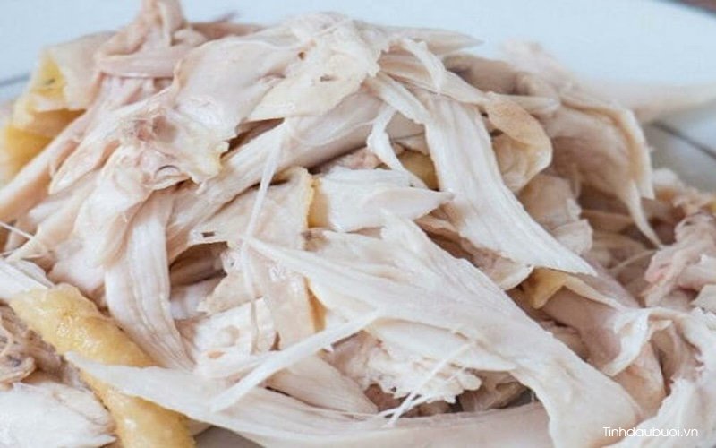 cach lam goi buoi thit ga