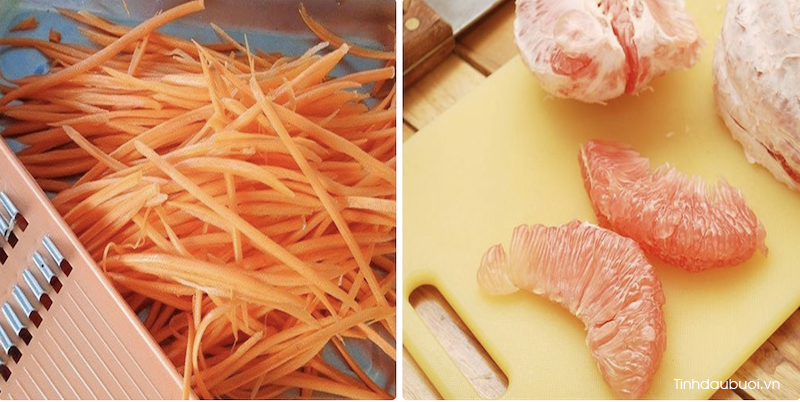 cach lam goi buoi thit ga