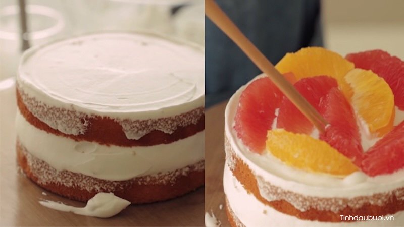Cách làm bánh kem vị cam bưởi cach lam banh kem vi cam buoi