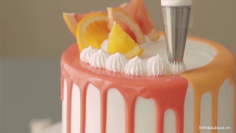 Cách làm bánh kem vị cam bưởi cach lam banh kem vi cam buoi