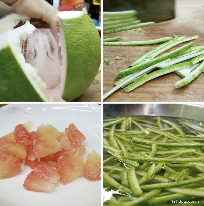 Cách làm siro bưởi mật ong cach lam siro buoi mat ong