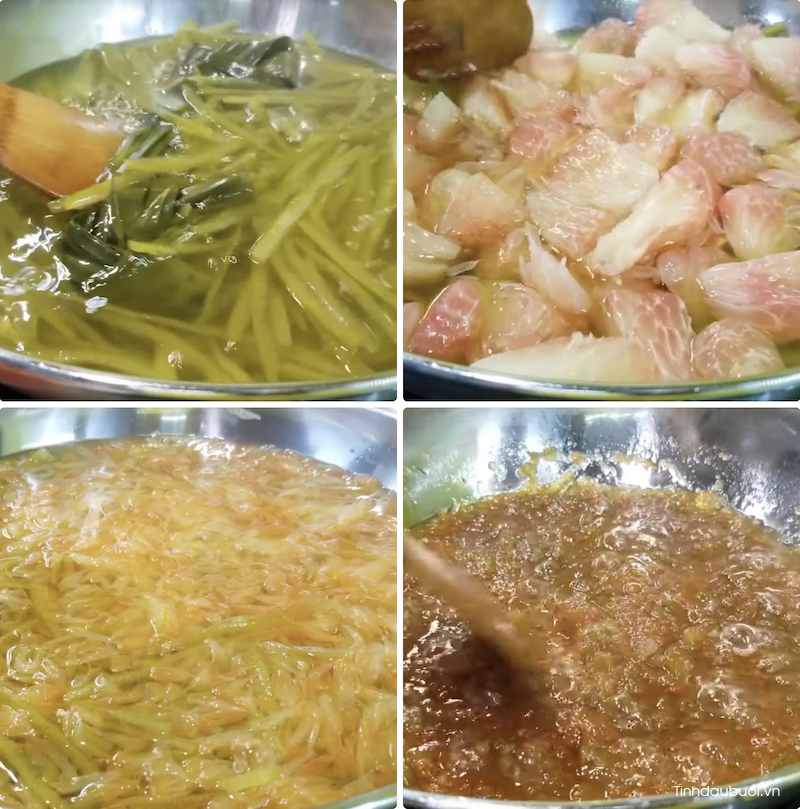 Cách làm siro bưởi mật ong cach lam siro buoi mat ong