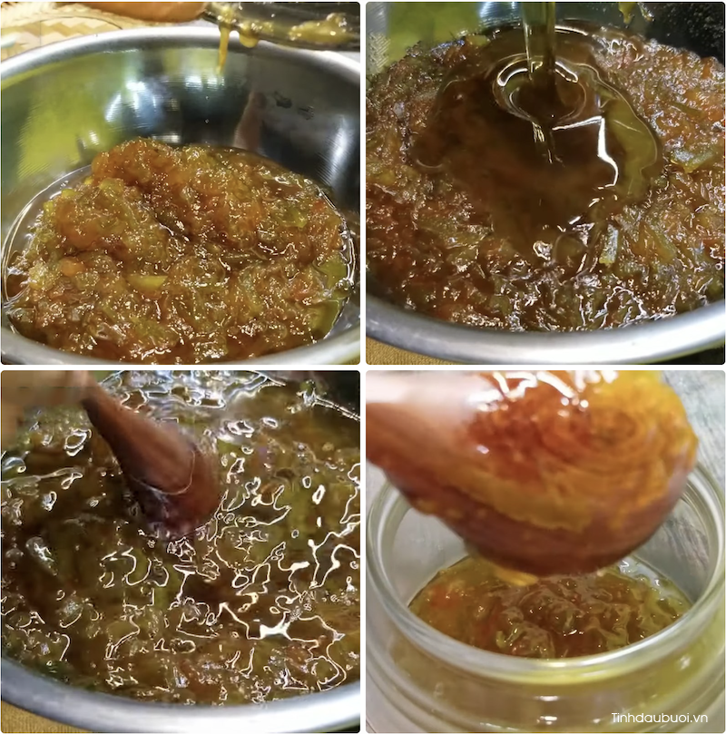 Cách làm siro bưởi mật ong cach lam siro buoi mat ong