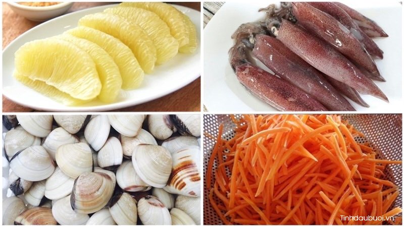 cach lam goi buoi hai san