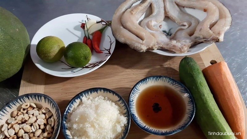 cach lam goi buoi kho ca loc