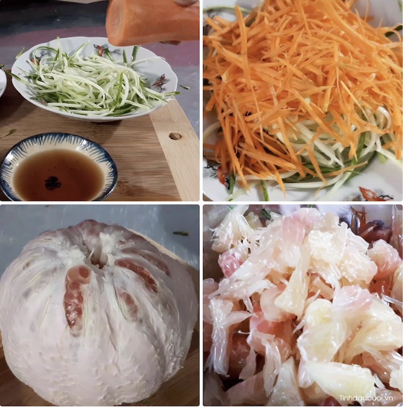 cach lam goi buoi kho ca loc