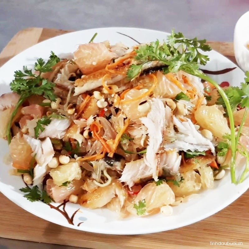 cach lam goi buoi kho ca loc