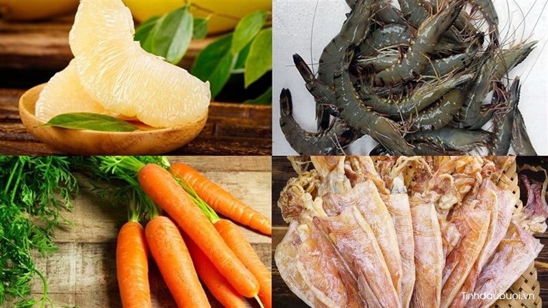 cach lam goi buoi tom muc kho