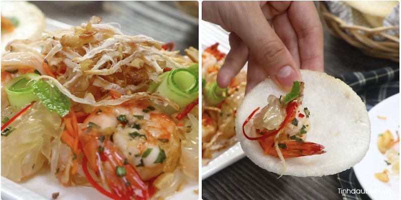 cach lam goi buoi tom muc kho