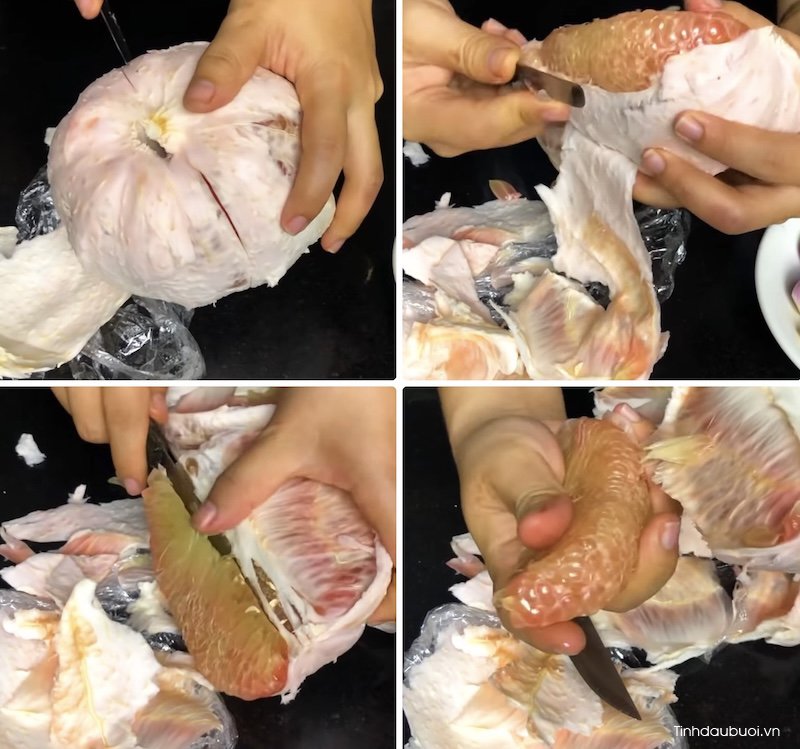 cach lam goi buoi tom thit chua ngot