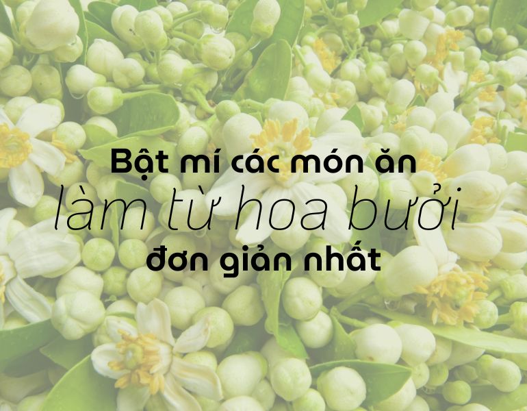 Bật mí các món ăn làm từ hoa bưởi đơn giản nhất