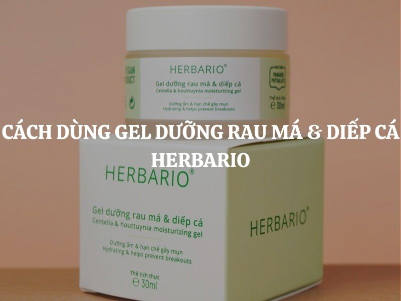 Cách dùng Gel dưỡng rau má & diếp cá Herbario chuẩn khoa học cho da dầu mụn khỏe mịn mỗi ngày