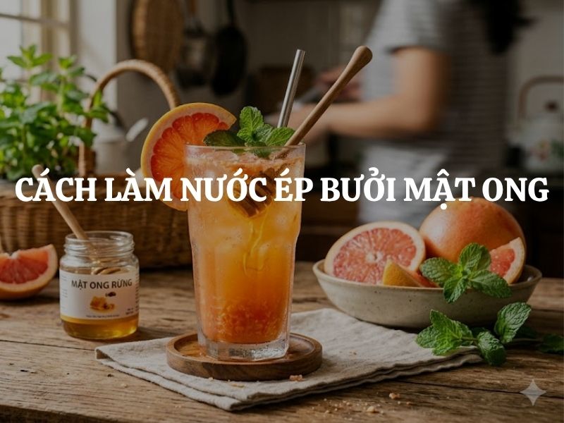 Hướng dẫn cách làm nước ép bưởi mật ong đơn giản, thơm ngon không đắng