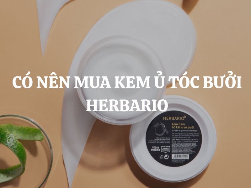 Kem ủ tóc bưởi Herbario có tốt không? Giải pháp phục hồi tóc mềm mượt từ thảo mộc thiên nhiên