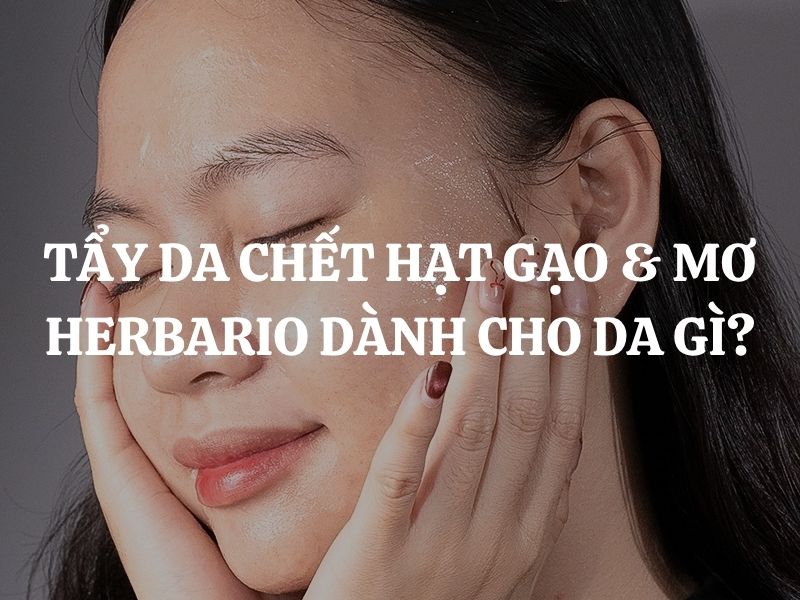 Tẩy da chết hạt gạo & mơ Herbario dành cho da gì? Giải đáp chi tiết