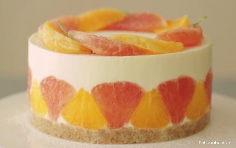 Cách làm cheesecake cam bưởi cach lam cheesecake cam buoi