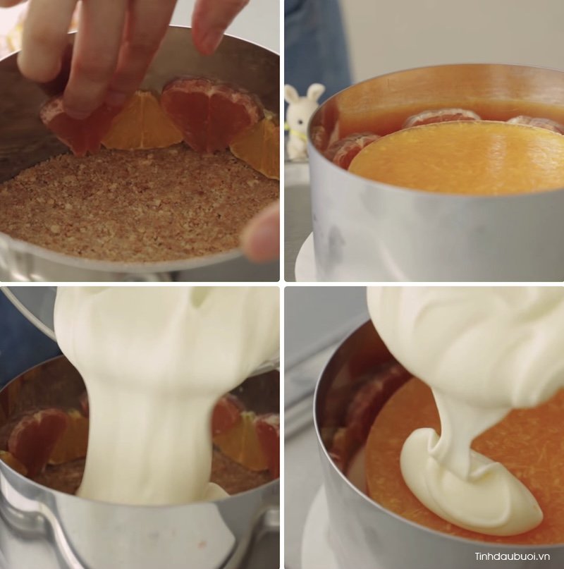 cach lam cheesecake cam buoi