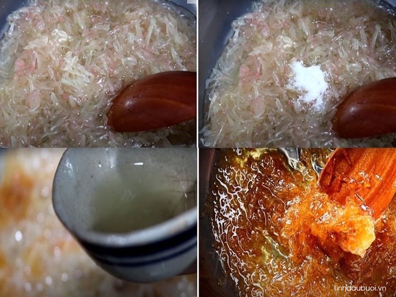 cach lam buoi nau duong phen mat ong