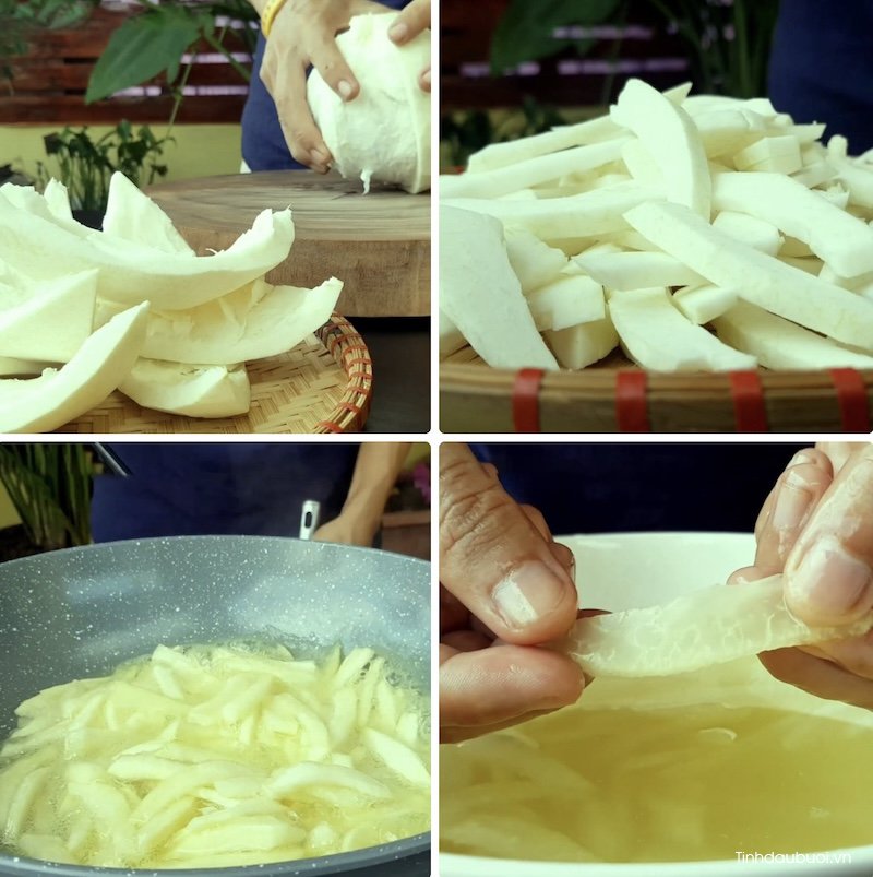 cach lam cui buoi xao ngu sac