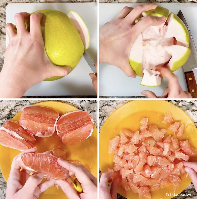 cach lam goi buoi tai heo