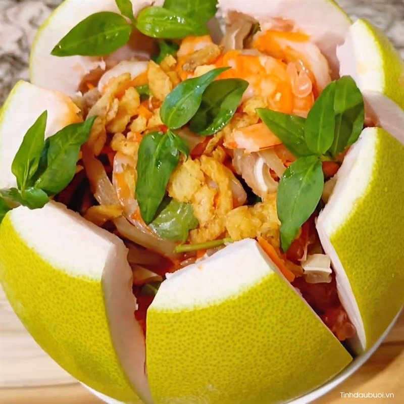 cach lam goi buoi tai heo