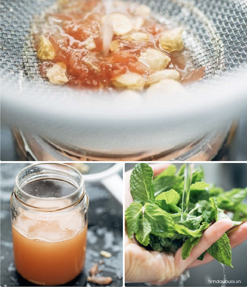 cach lam mojito buoi mat ong