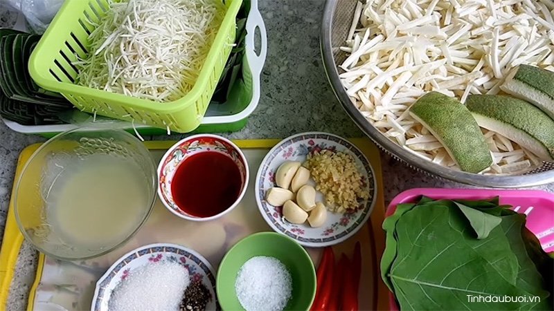 cach lam nem chua chay bang vo buoi