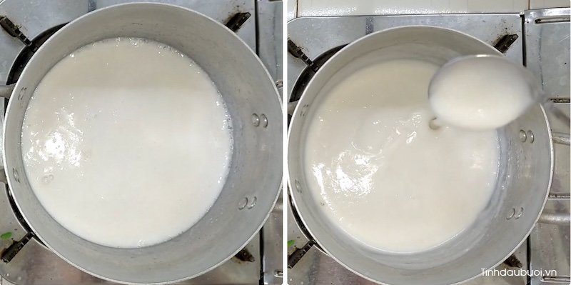 Cách nấu chè bưởi cốm lá dứa cach nau che buoi com la dua