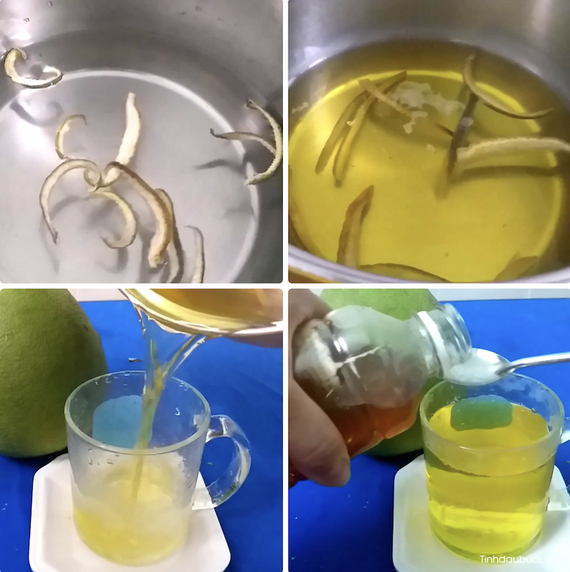 cach nau nuoc vo buoi de uong