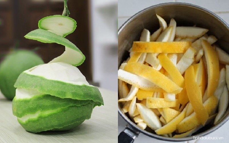 Cách dùng vỏ bưởi trị gàu Cach dung vo buoi tri gau