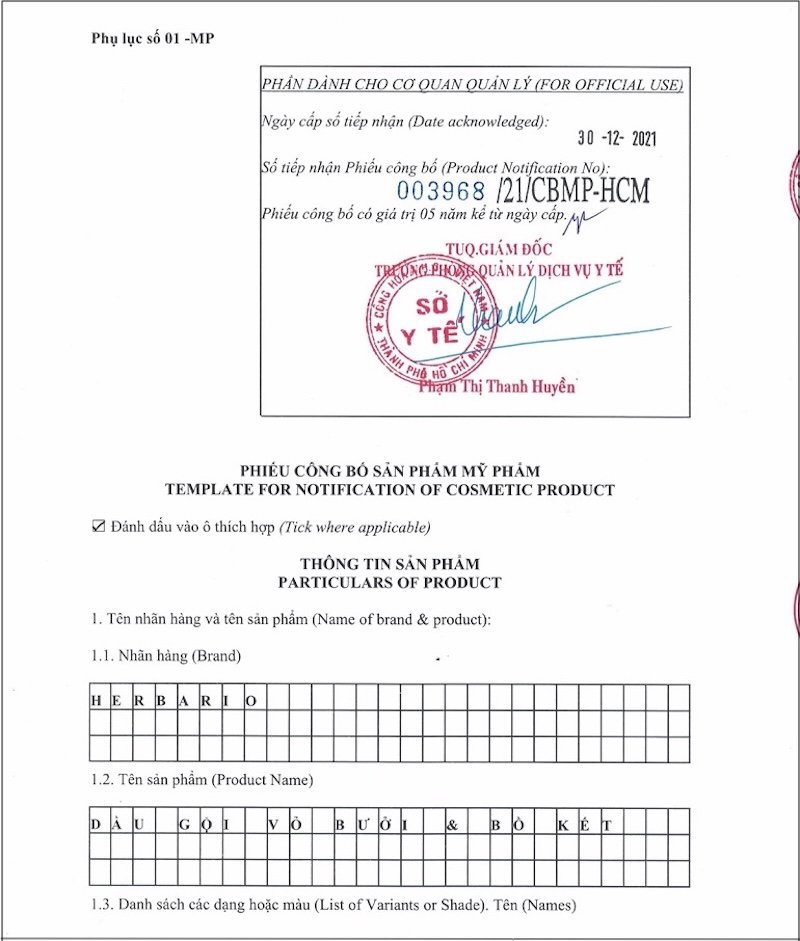 dau goi vo buoi bo ket Herbario ngan rung toc 