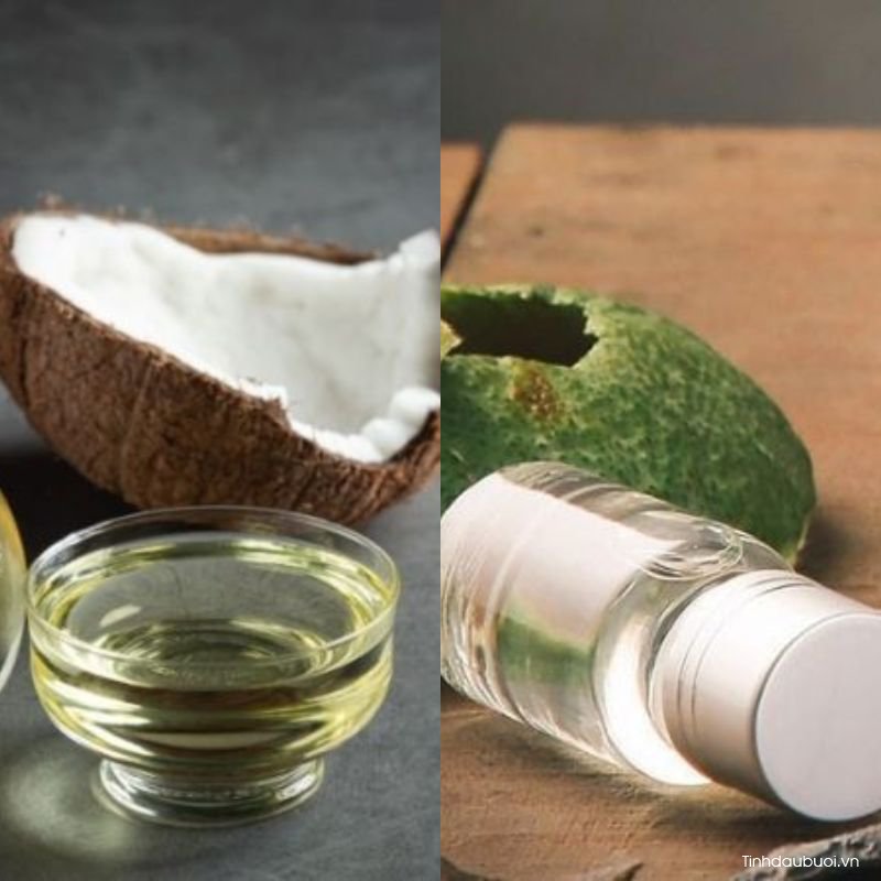 tinh dau buoi co nen pha voi dau dua khong