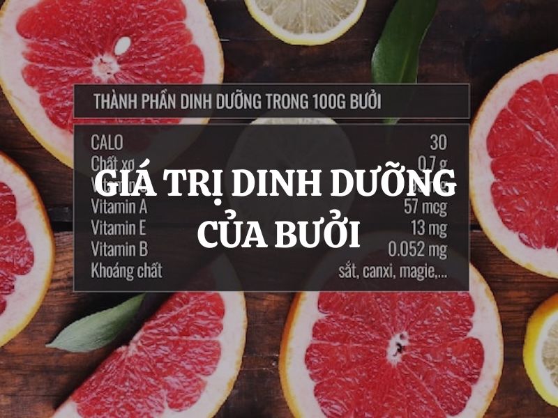 Giá trị dinh dưỡng của bưởi và những lợi ích tuyệt vời đối với sức khỏe